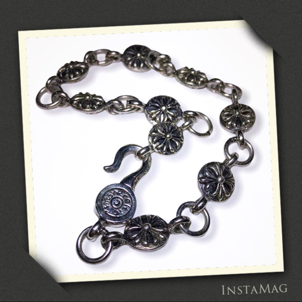 CELTIC Floral Cross Circles Link Bracelet (Men)